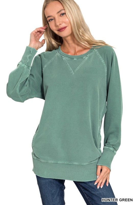 Bella french terry pullover with pockets