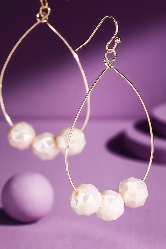 Teardrop dangle earrings