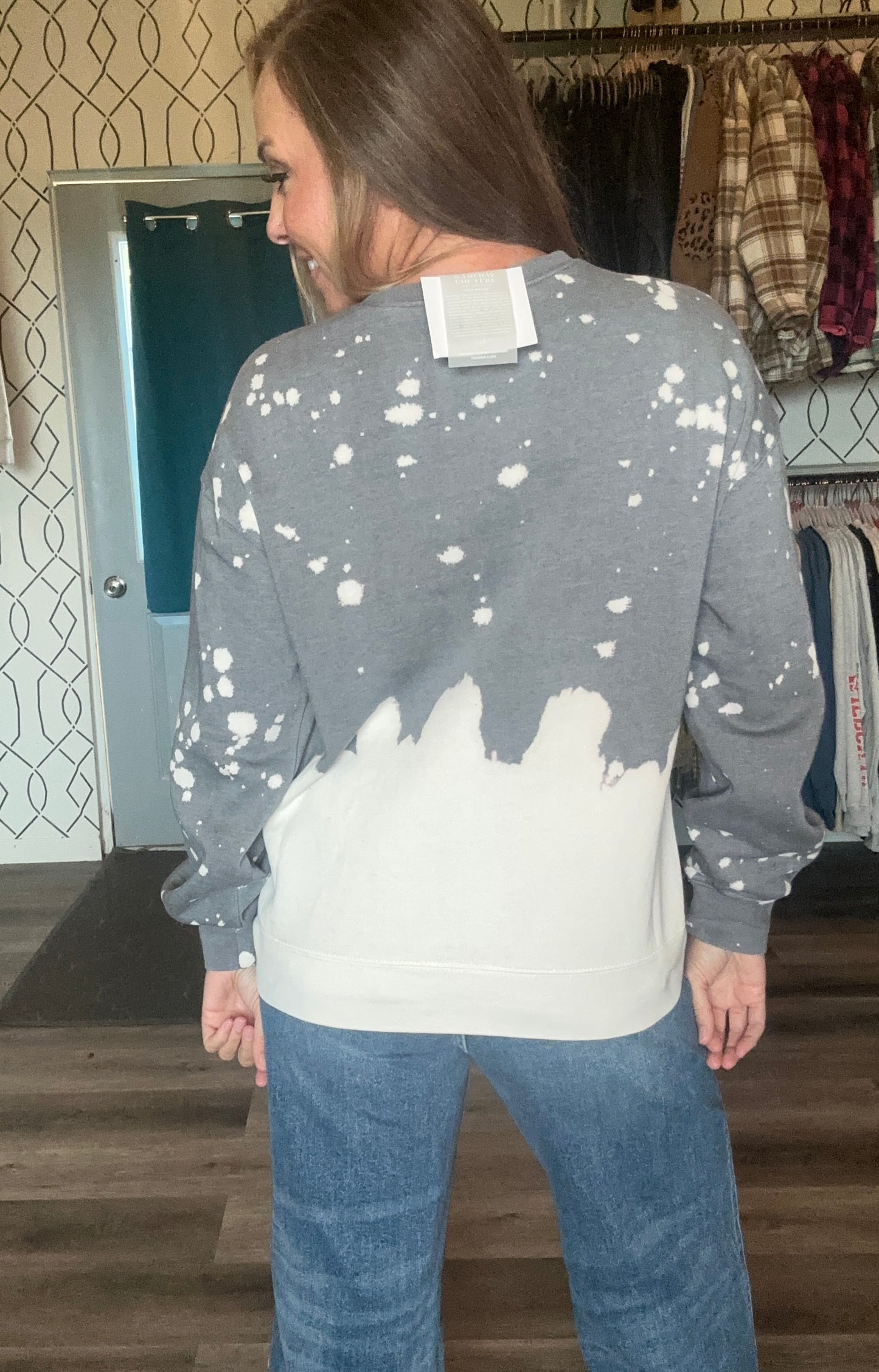 Faded bleached Buckeyes sweatshirt
