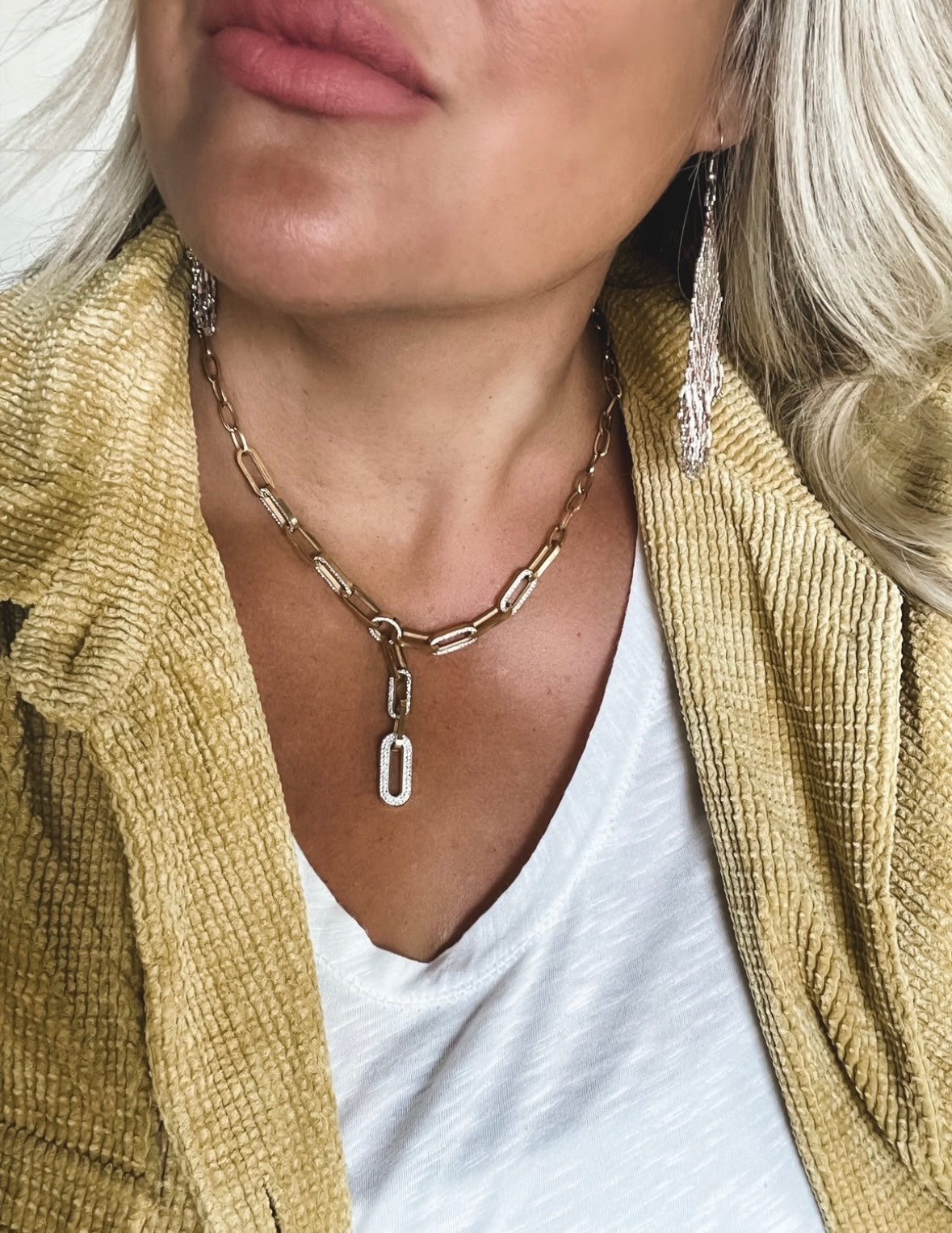 Paperclip Lariat necklace