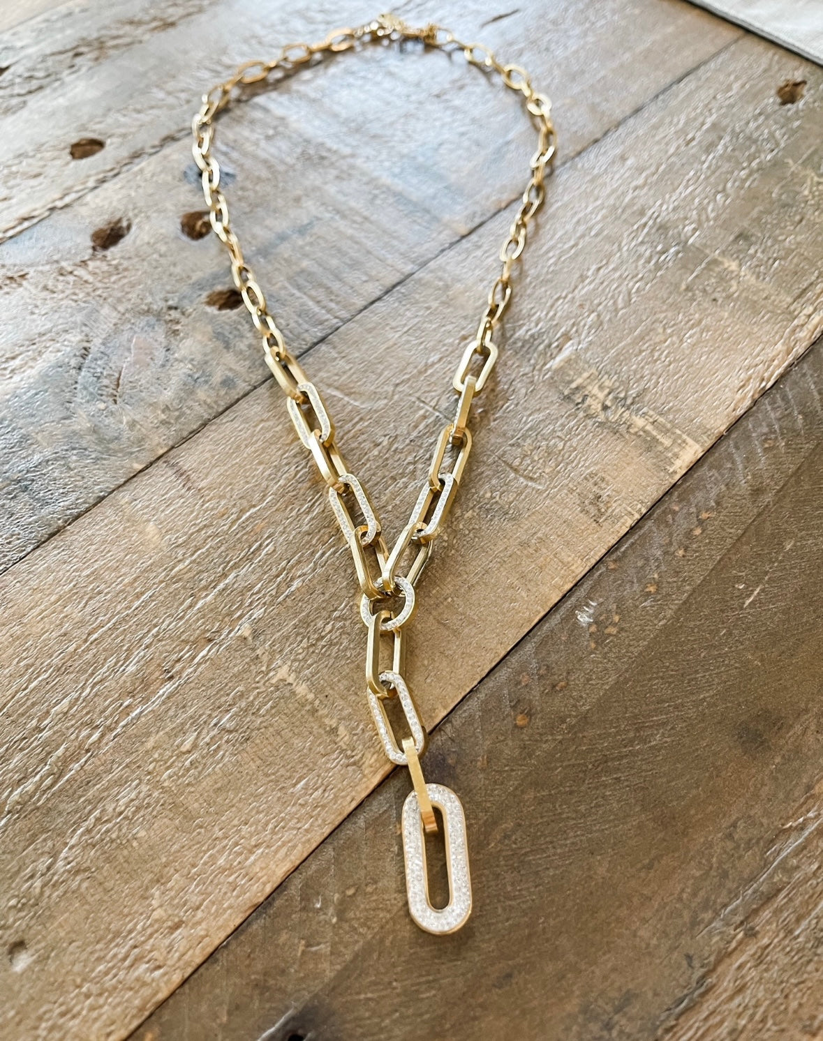 Paperclip Lariat necklace