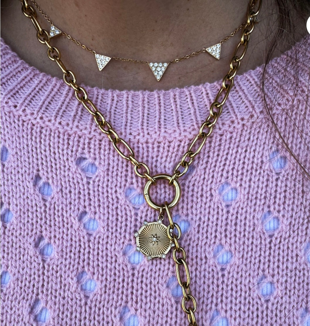 Diamond trio necklace