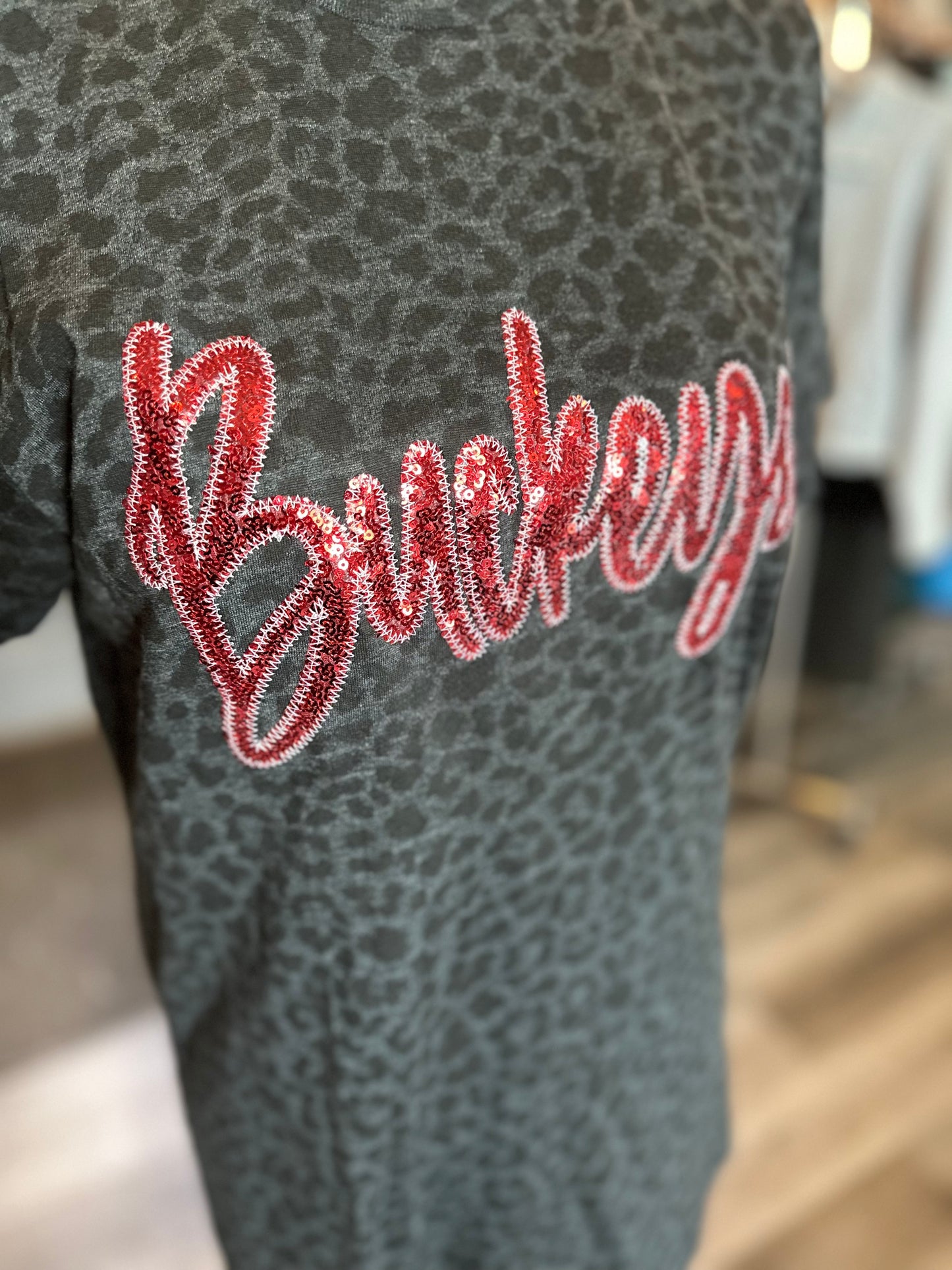 Buckeyes sequins tee