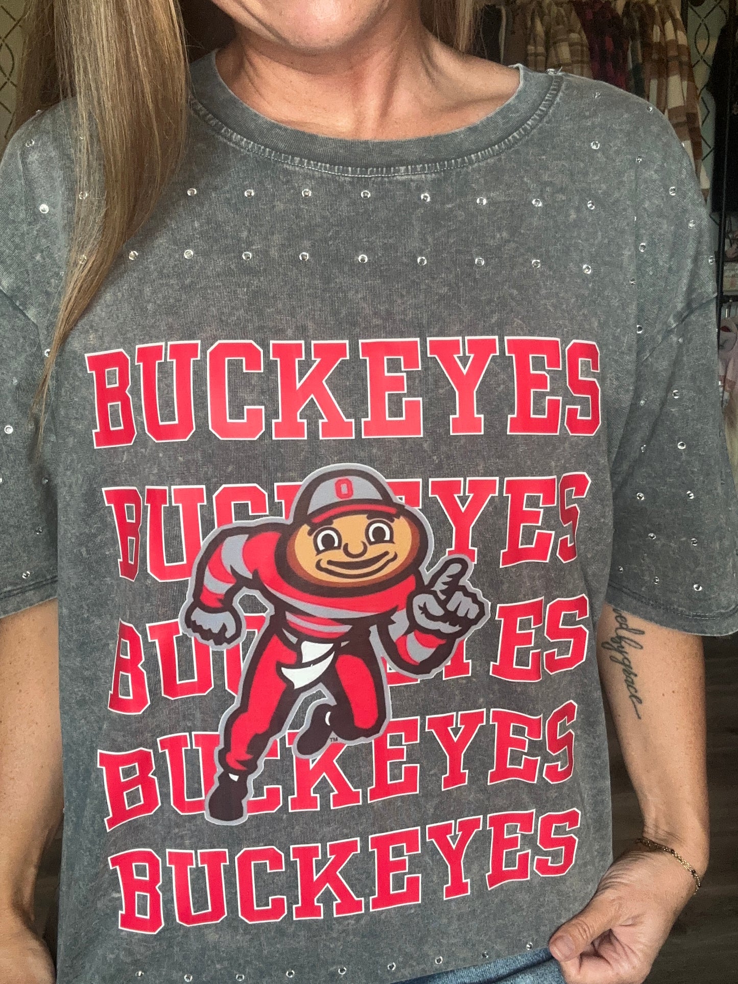 Buckeyes bling tee
