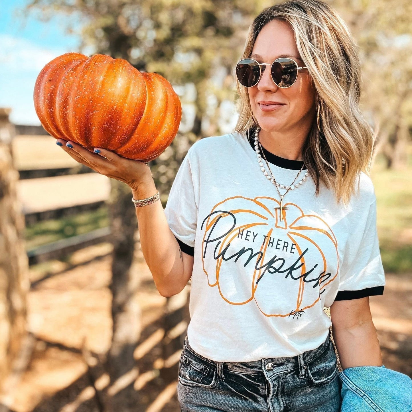 Hey there pumpkin ringer tee