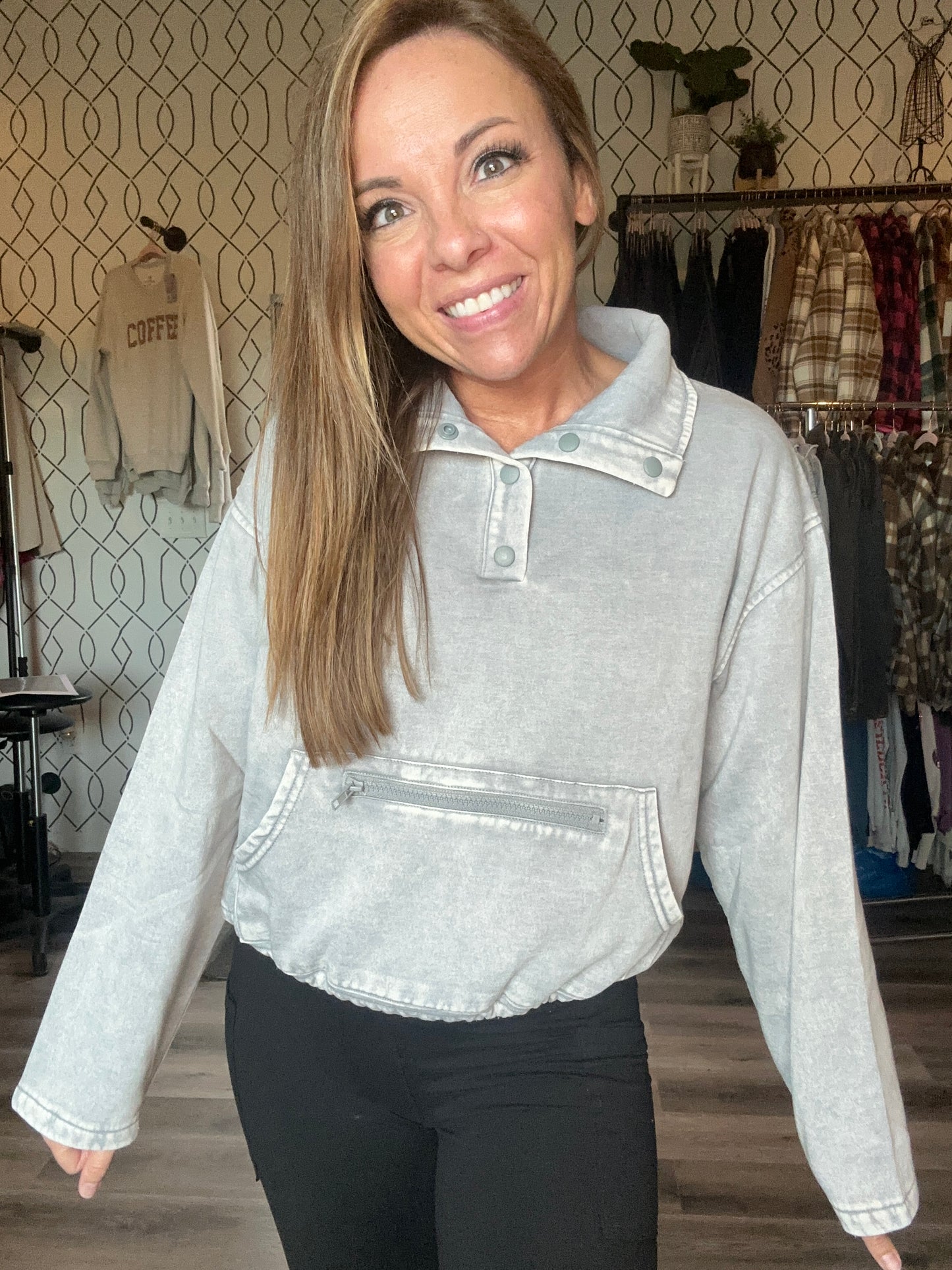 Melisa pullover- sleet