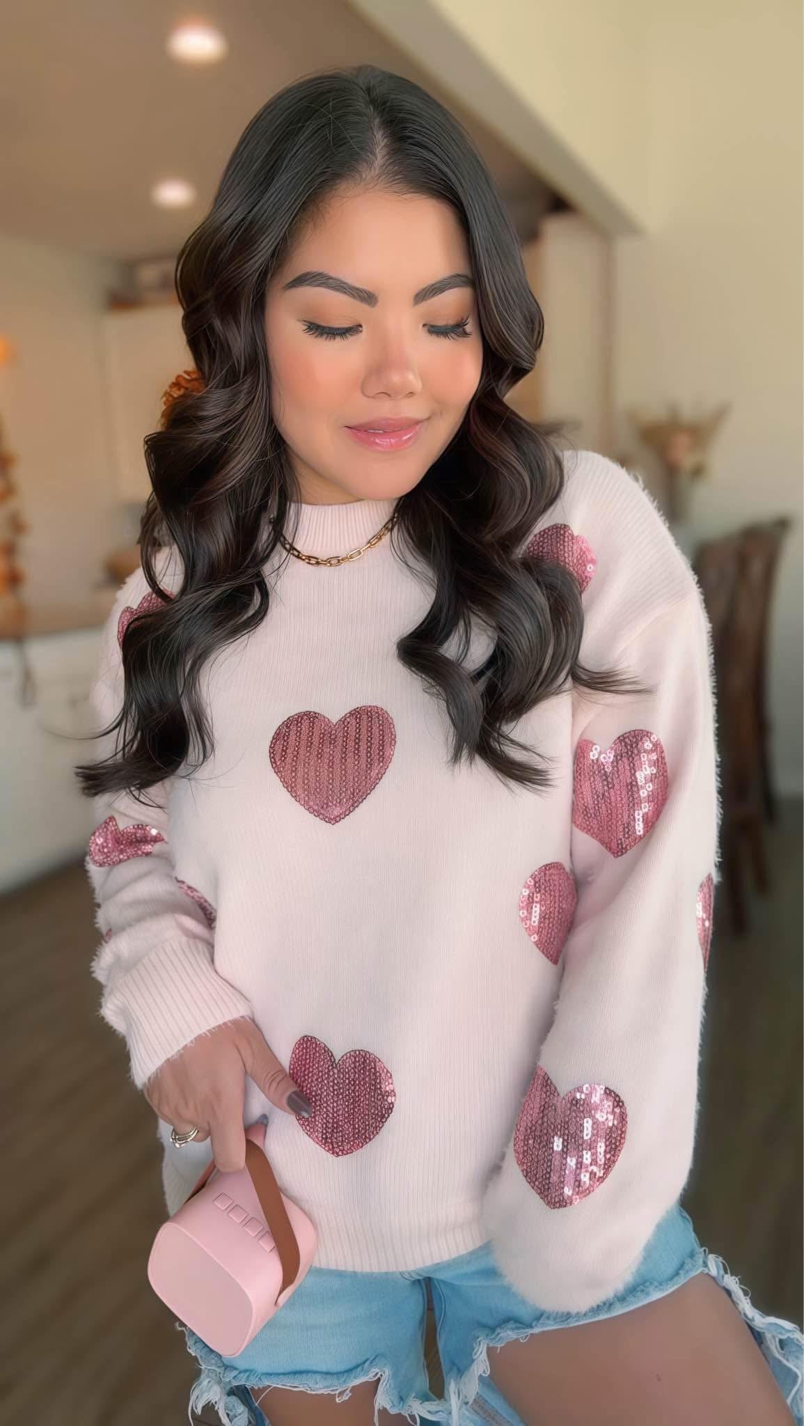 Victoria heart Sweater-SOFT