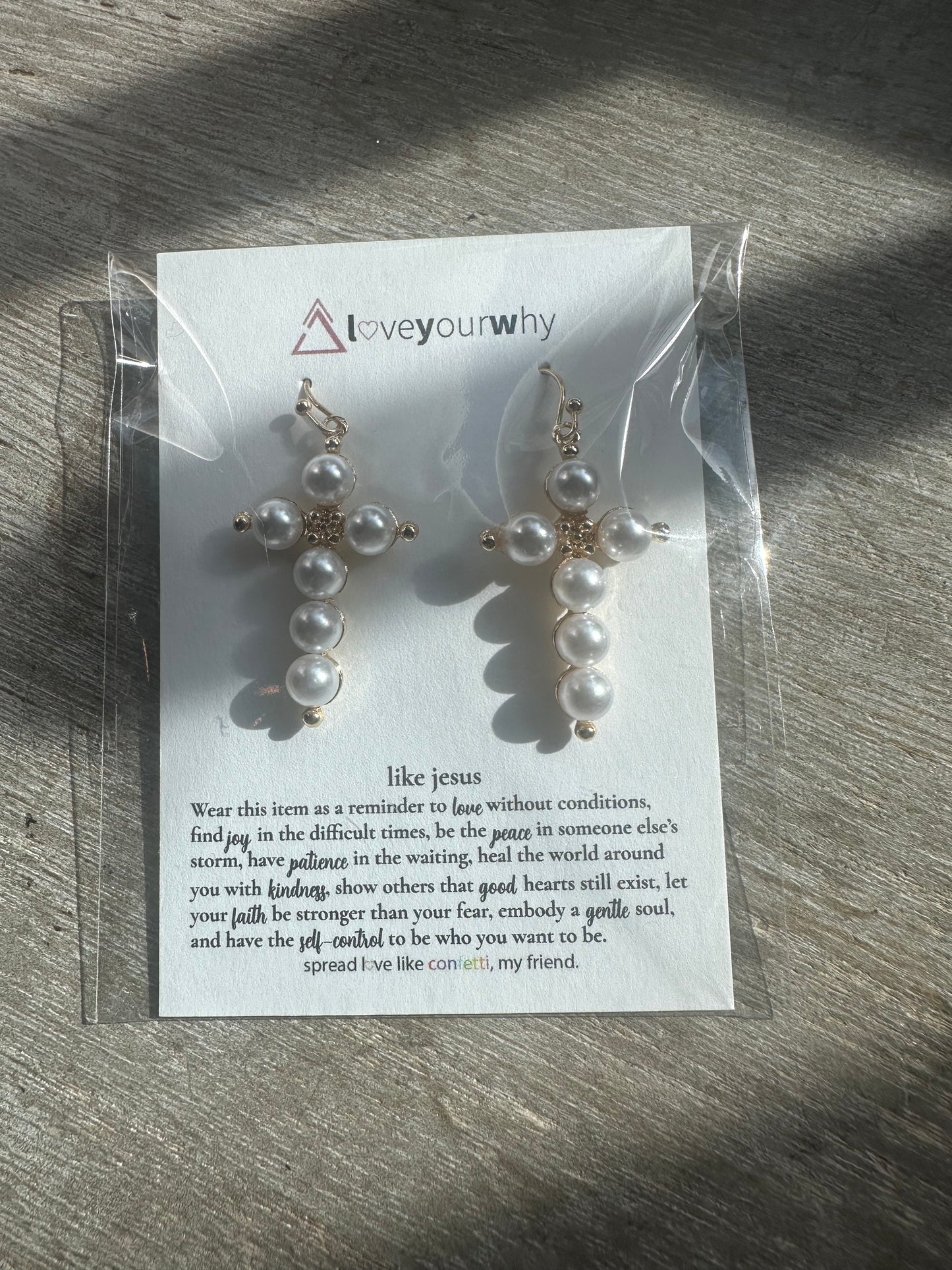 Like Jesus cross earrings