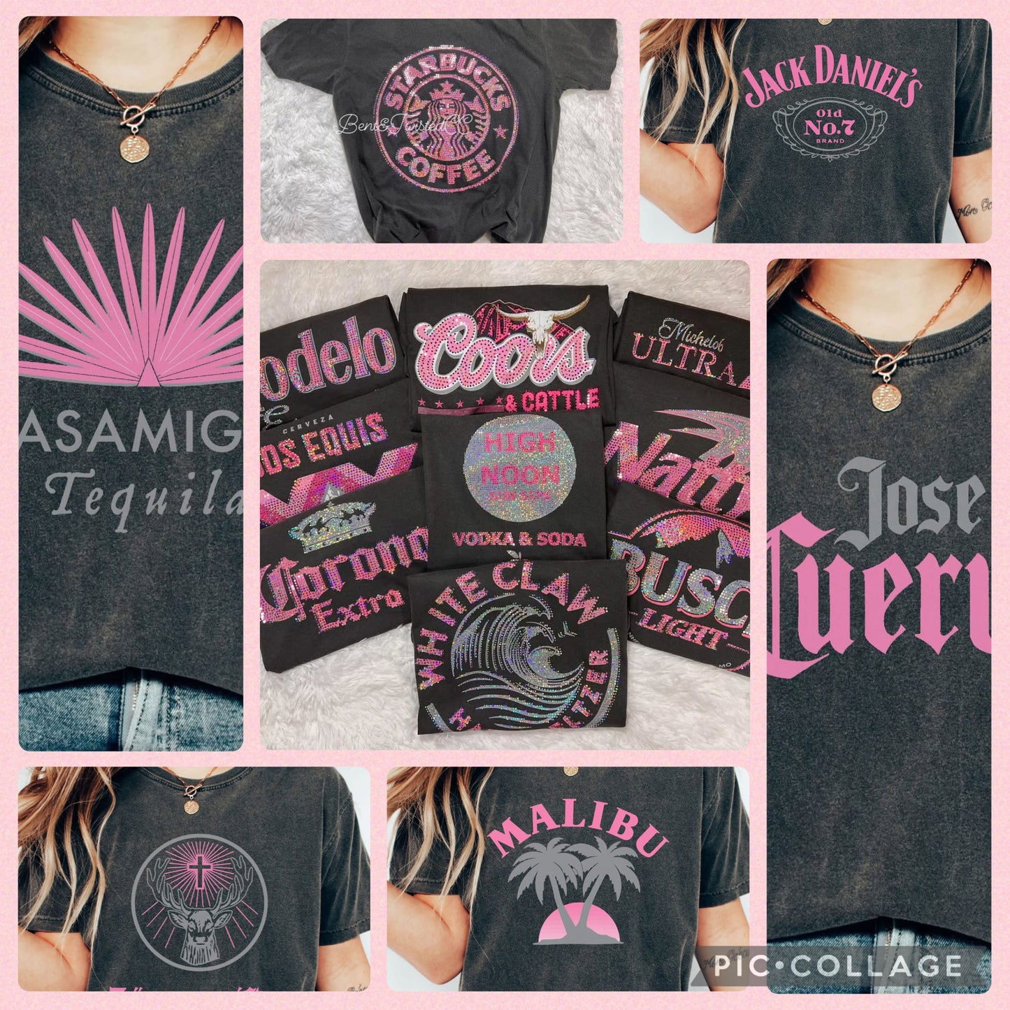 Beer/coffee spangled tops PREORDER