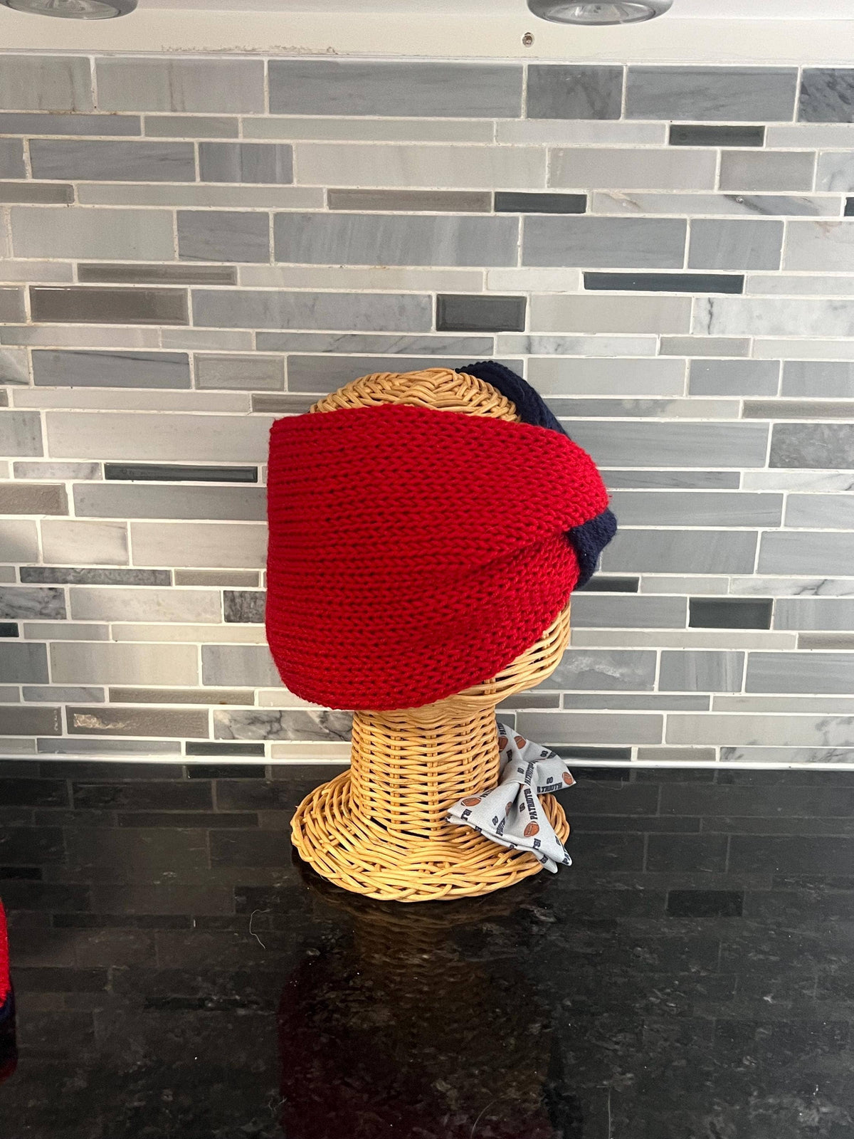 Red and Blue Knit Headband | Team Spirit Headband