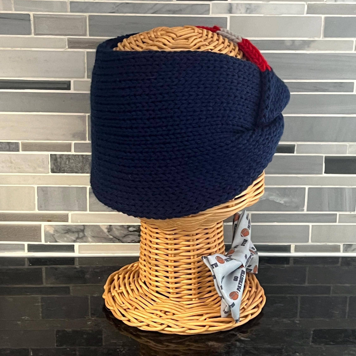 Red and Blue Knit Headband | Team Spirit Headband 