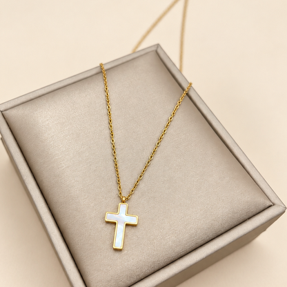 Emmalynn 18K STAINLESS STEEL TARNISH FREE CROSS NECKLACE