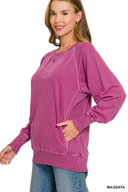 Bella french terry pullover with pockets