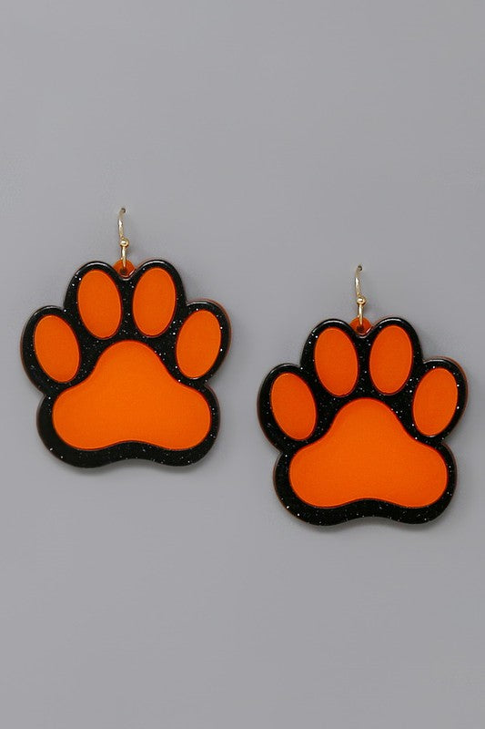 Paw acrylic earrings