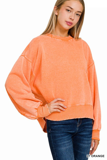 Alyssa acid wash pullover