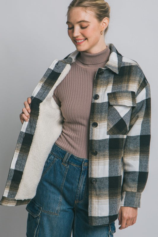 Grace sherpa lined jacket