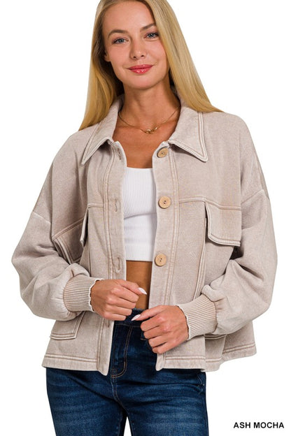 Elena cropped shacket