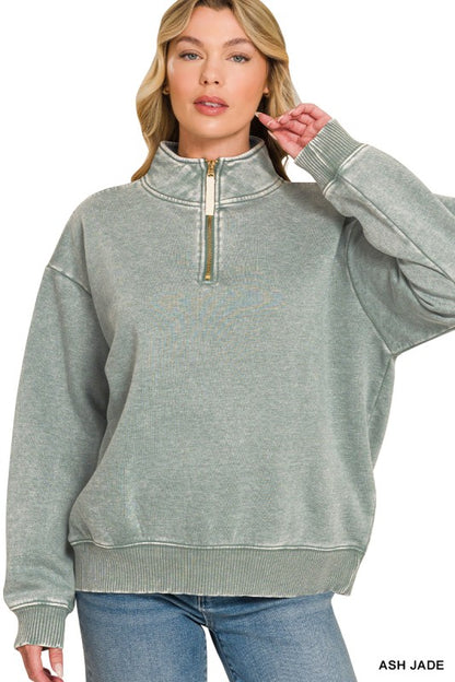 Jemma acid wash 1/4 zip