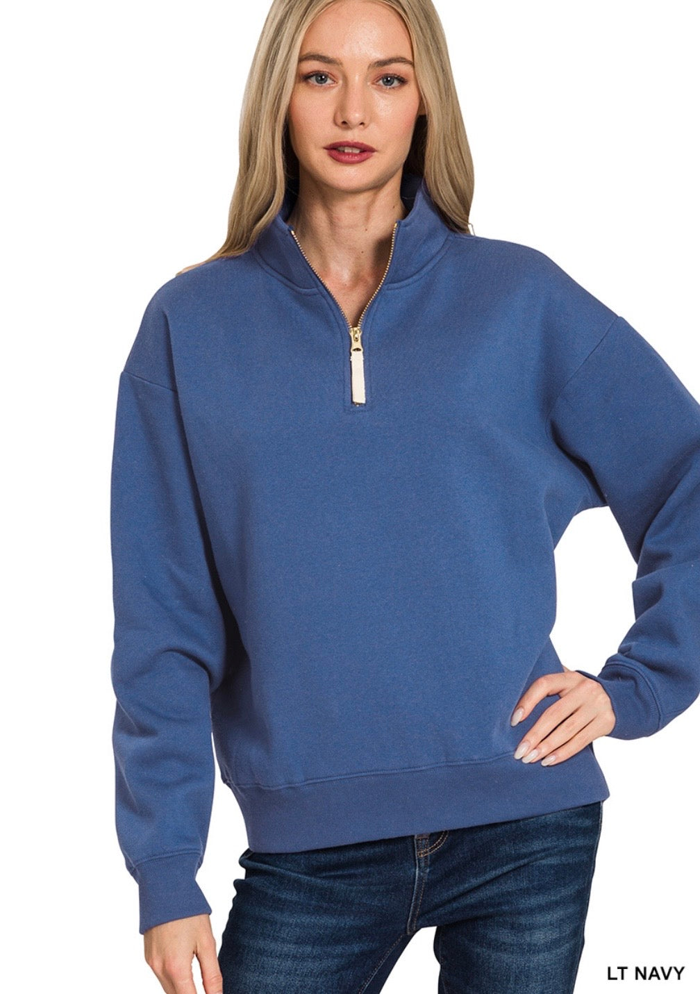 Maggie half zip sweatshirt