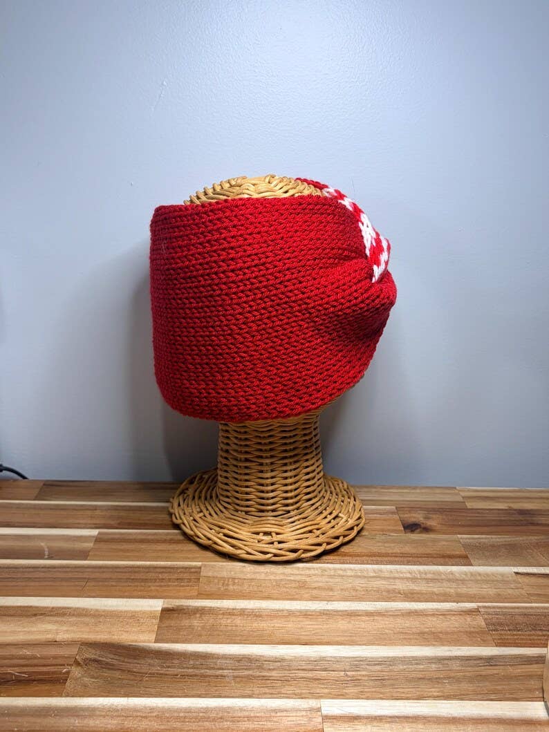Scarlet Game Day Knit Headband, handmade in USA
