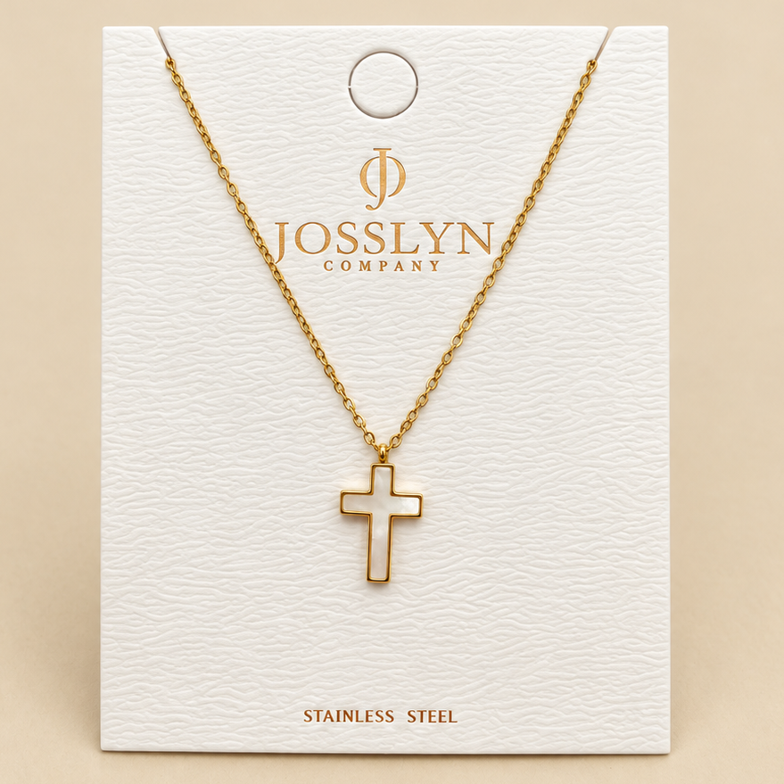 Emmalynn 18K STAINLESS STEEL TARNISH FREE CROSS NECKLACE