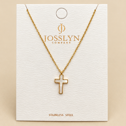Emmalynn 18K STAINLESS STEEL TARNISH FREE CROSS NECKLACE
