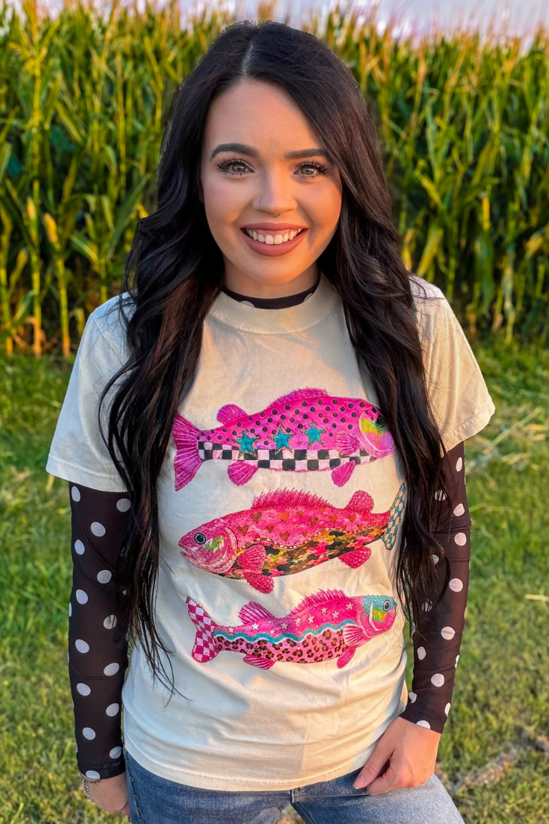 Kickoff Season Black and White Mesh Top