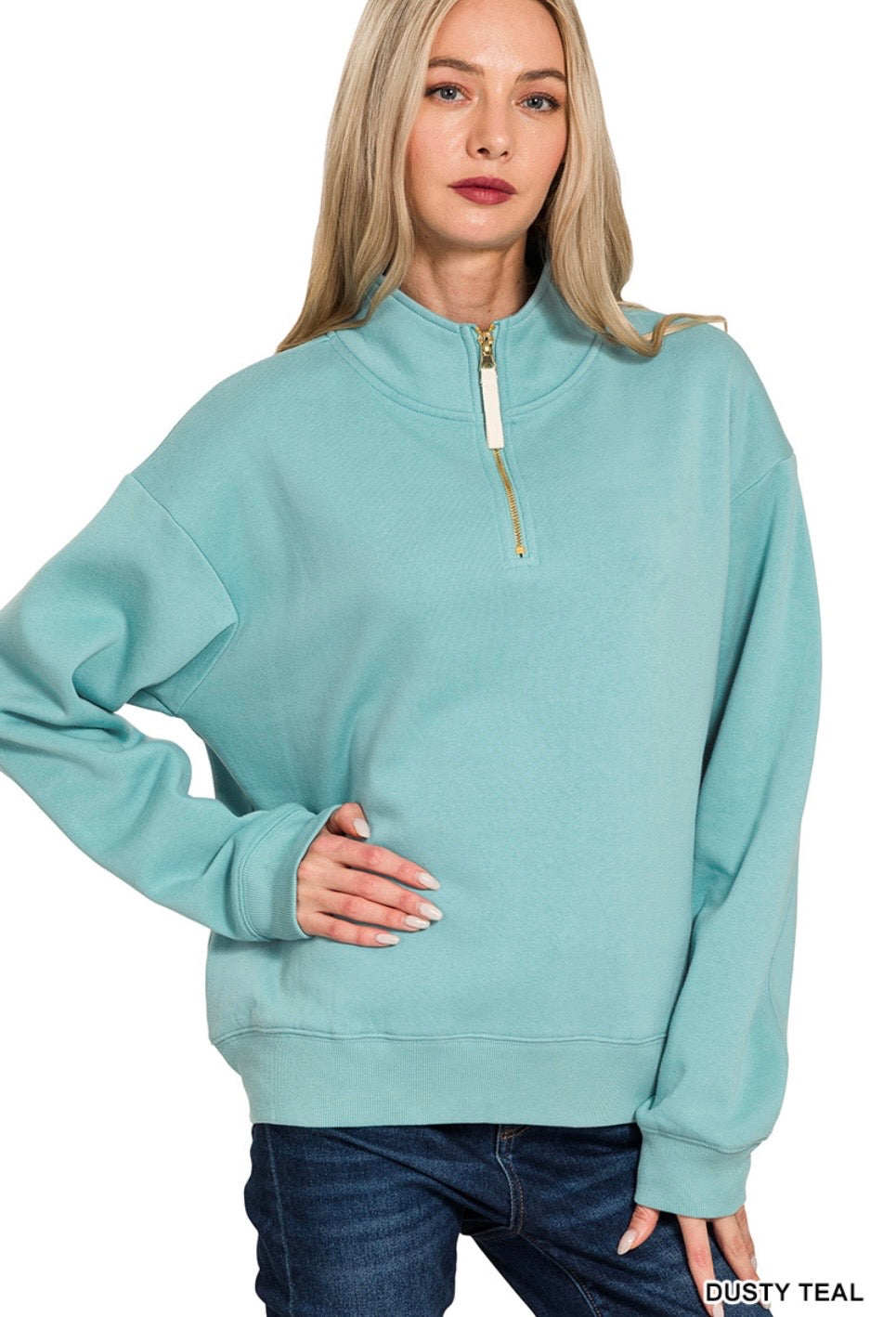 Maggie half zip sweatshirt