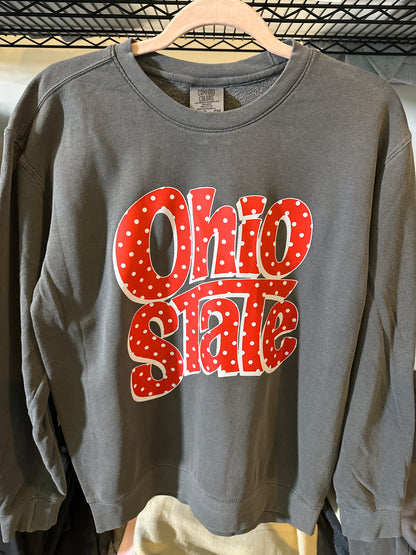 Ohio polka dot CC crewneck