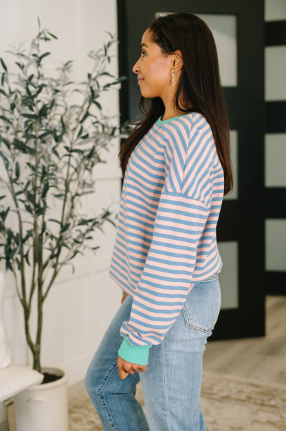 All For the Color Drop Shoulder Pullover