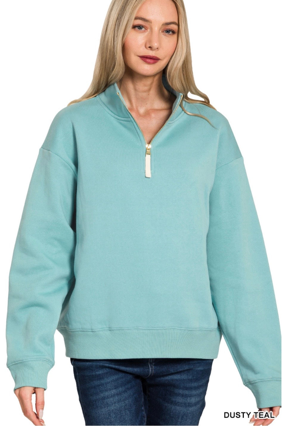 Maggie half zip sweatshirt