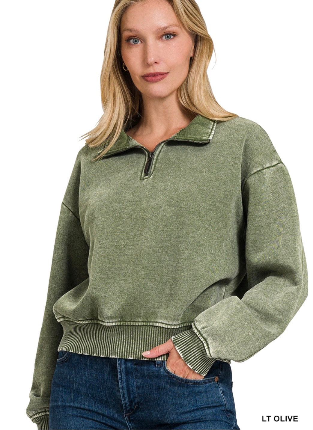 Olivia half zip pullover