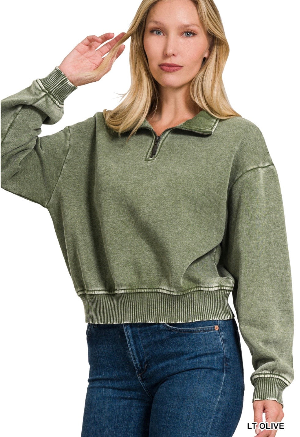Olivia half zip pullover