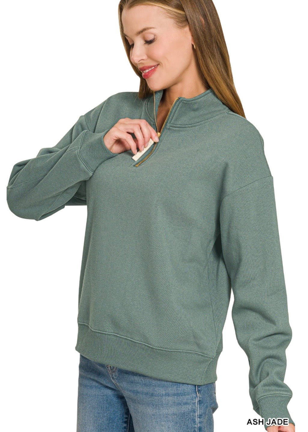 Maggie half zip sweatshirt