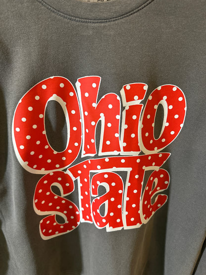 Ohio polka dot CC crewneck
