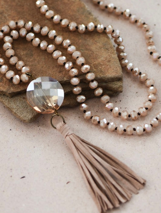 Glass crystal necklace