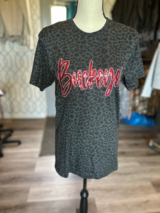Buckeyes sequins tee