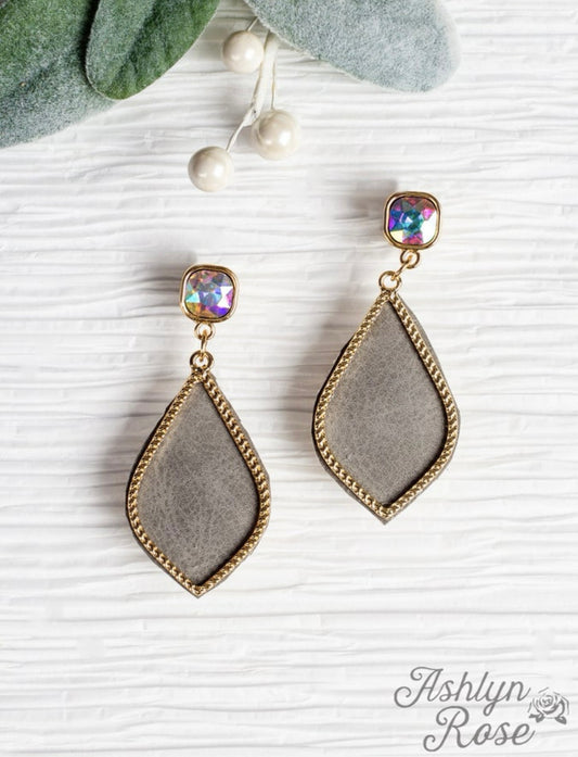 To strong to be dainty earrings- Grey