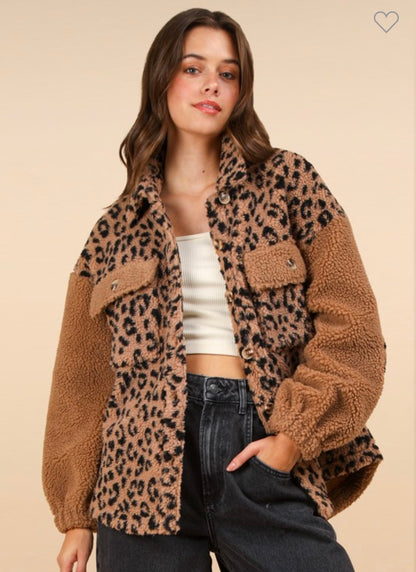 Kelley leopard fleece