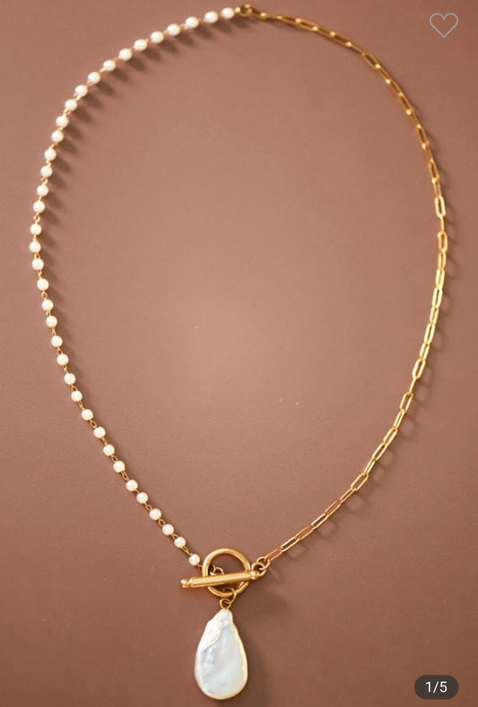 18k gold pearl necklace