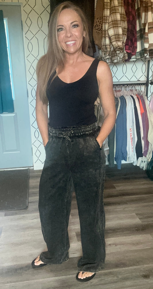 Layla Tencel pants- ash black