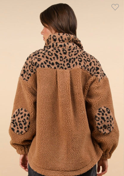 Kelley leopard fleece