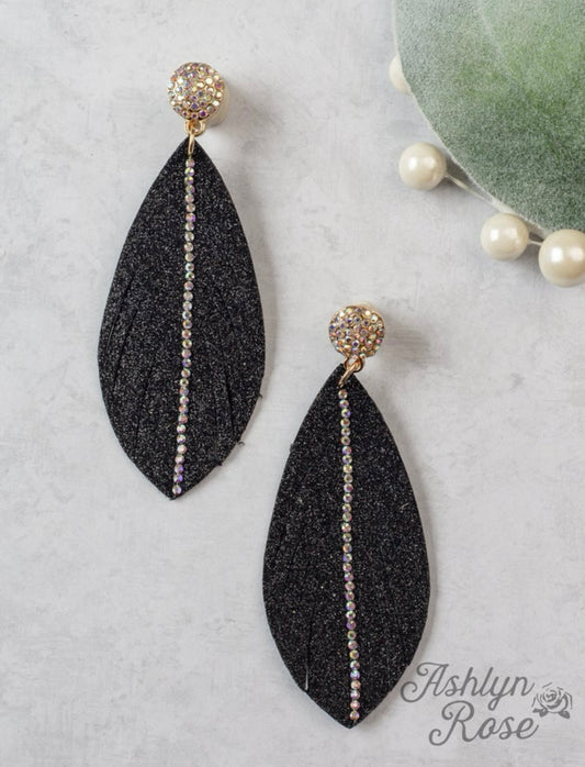 Let’s sparkle earrings- black