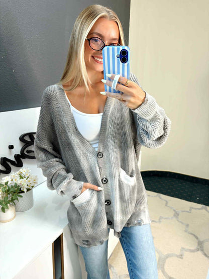 Ami distressed cardigan