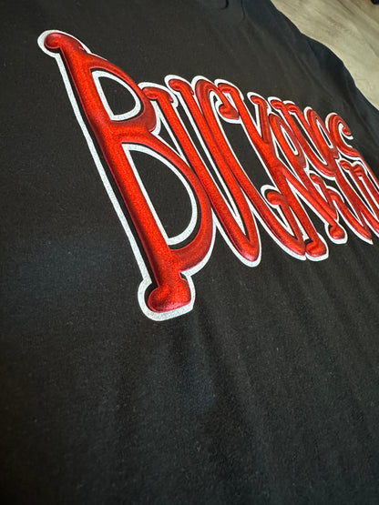 Buckeyes metallic puff tee