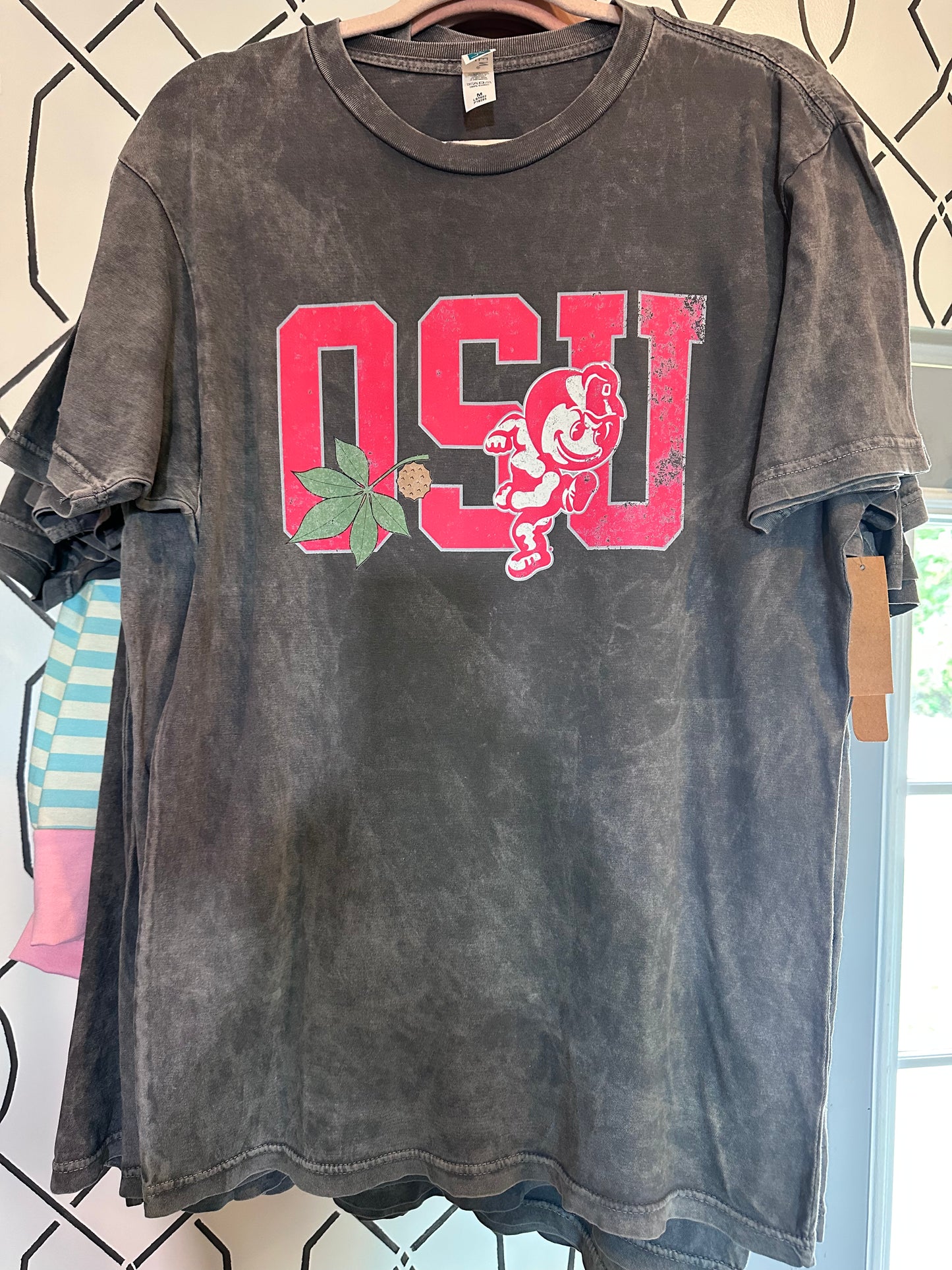 OSU mineral wash grey tee