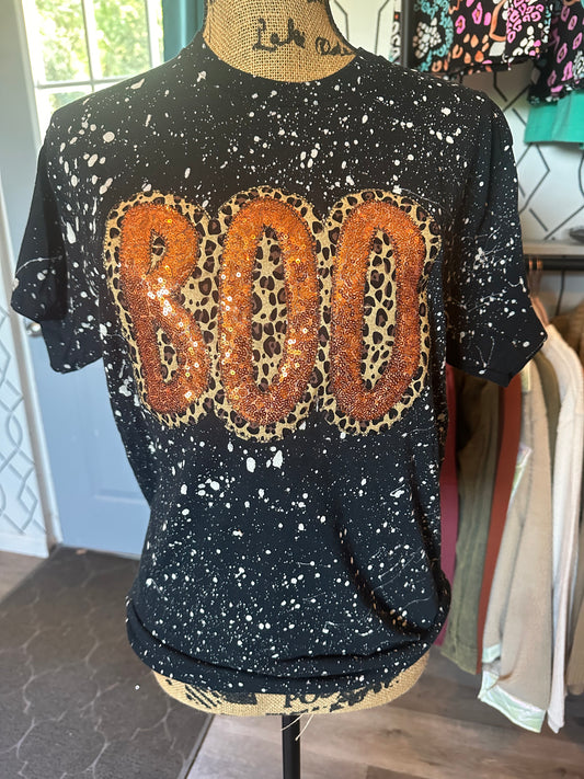 Sequin Boo graphic T