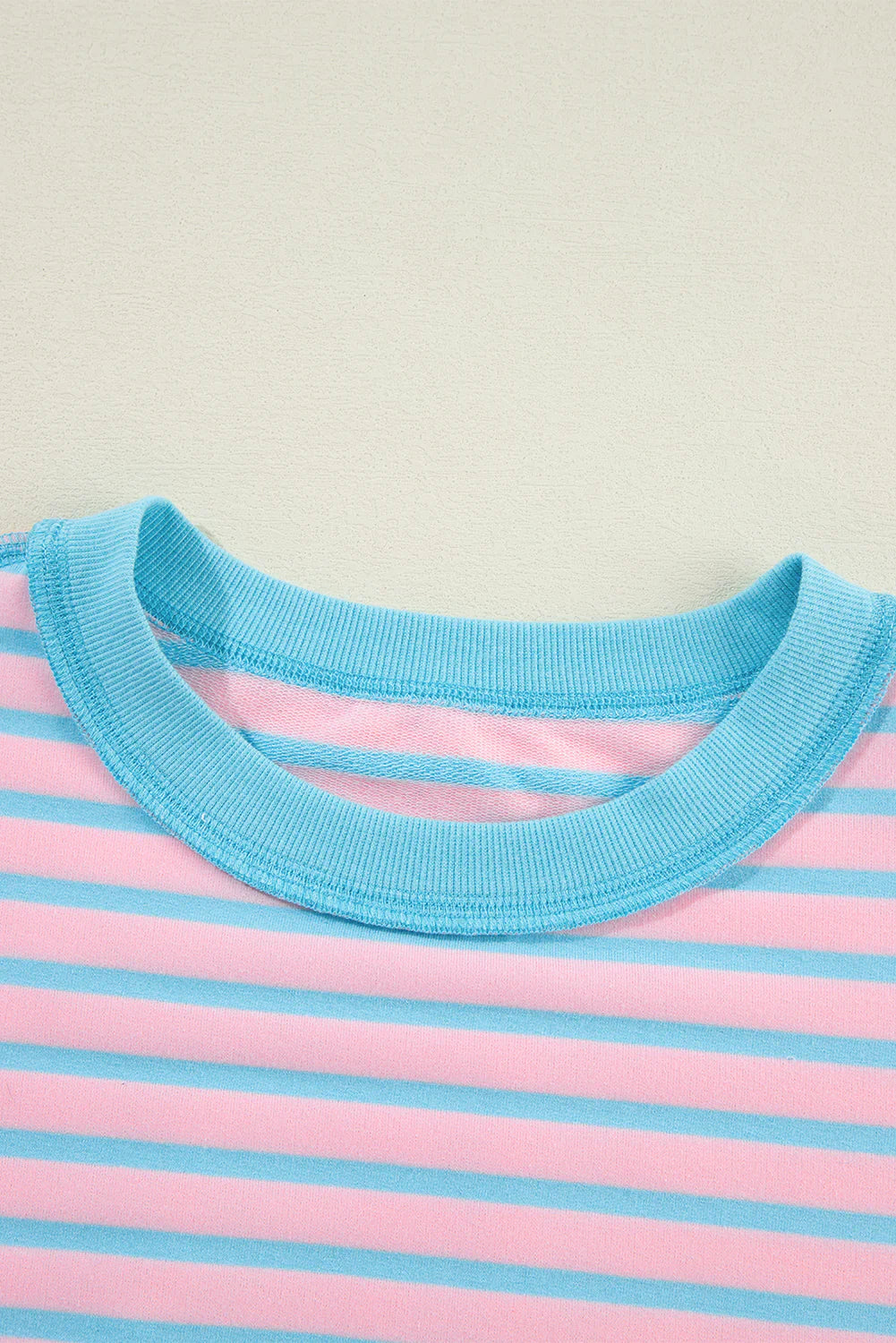 Color Clash Drop Shoulder Long Sleeve