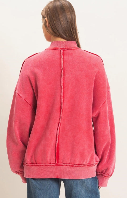 Daisy mock neck sweatshirt