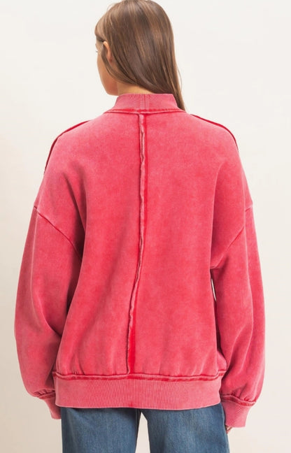 Daisy mock neck sweatshirt